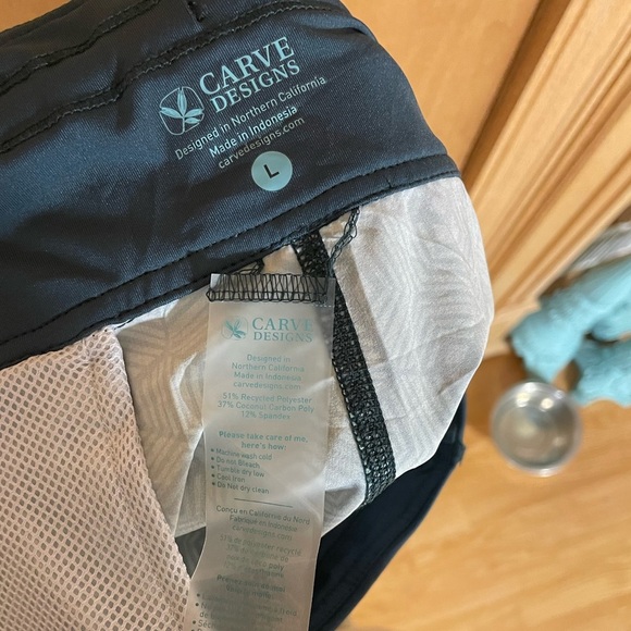 CARVE Designs -Borneo Board Shorts Swim Womens Size L Green Print - Picture 4 of 4